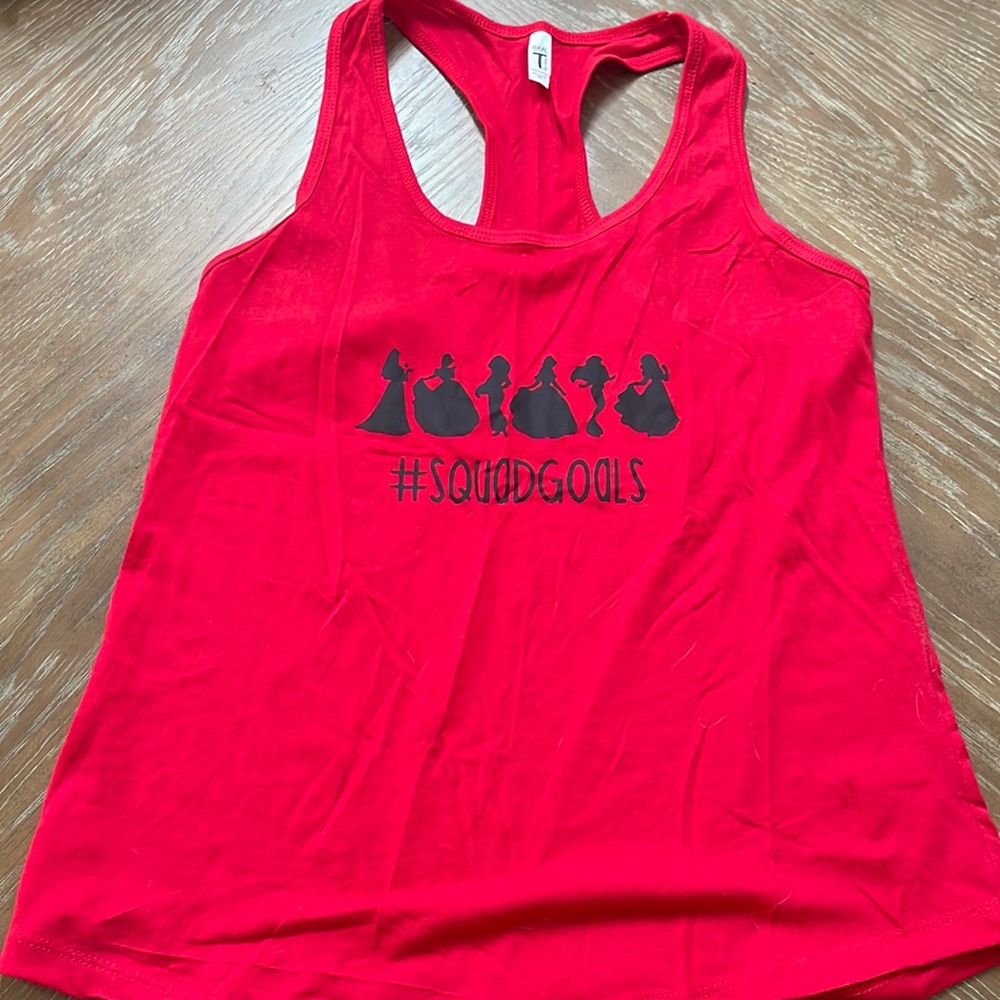 Next Level Ideal T Tank with Disney Squad Goals Vinyl